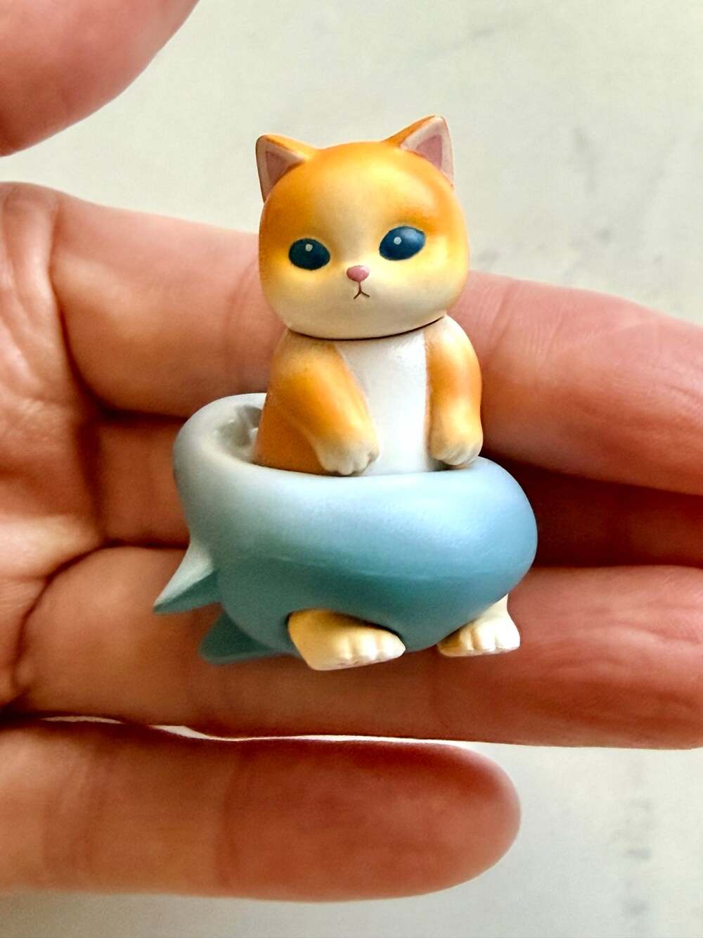 Mofusand Shark Cat Mini Figure Orange Cat Blue Shark Japan Gachapon
